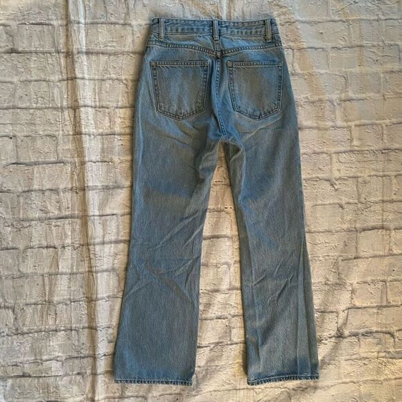 H&M women 4 100% cotton button fly ripped blue jeans - Picture 8 of 10